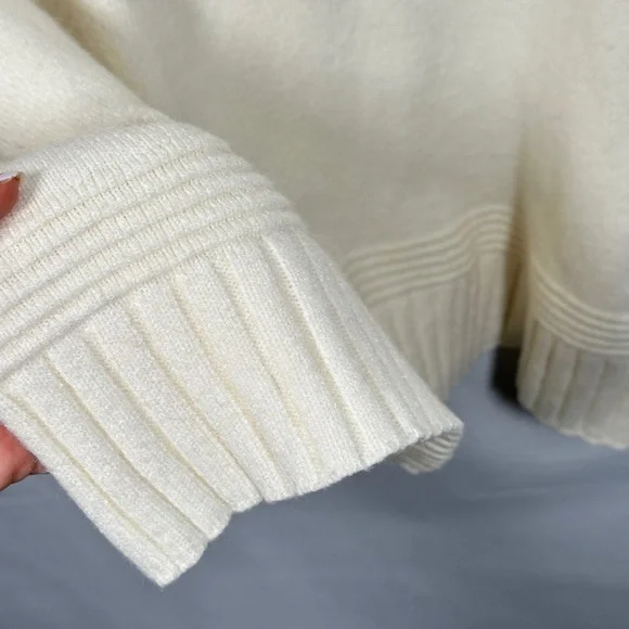 By Anthropologie cozy essential ribbed mock neck button shoulder knit sweater XL - Picture 6 of 14